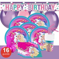 Barbie Dreamtopia Unicorn, Kalaspaket Deluxe 16 pers