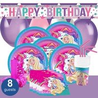 Barbie Dreamtopia Unicorn, Kalaspaket Deluxe 8 pers