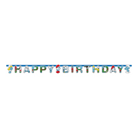Bokstavsgirlang Happy Birthday Smurfarna