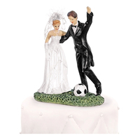 Bröllopsfigur Nygifta med Fotboll