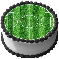 Fotbollsplan Tårtbild Sockerpasta