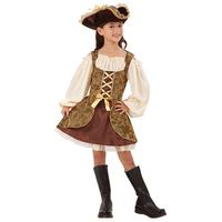 Gyllene Piratklänning Barn Maskeraddräkt (Small)