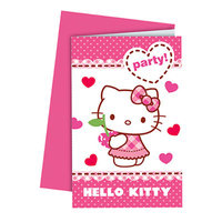 Inbjudningskort Hello Kitty - 6-pack