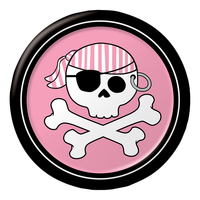 Pirate Parrty Assietter, Rosa